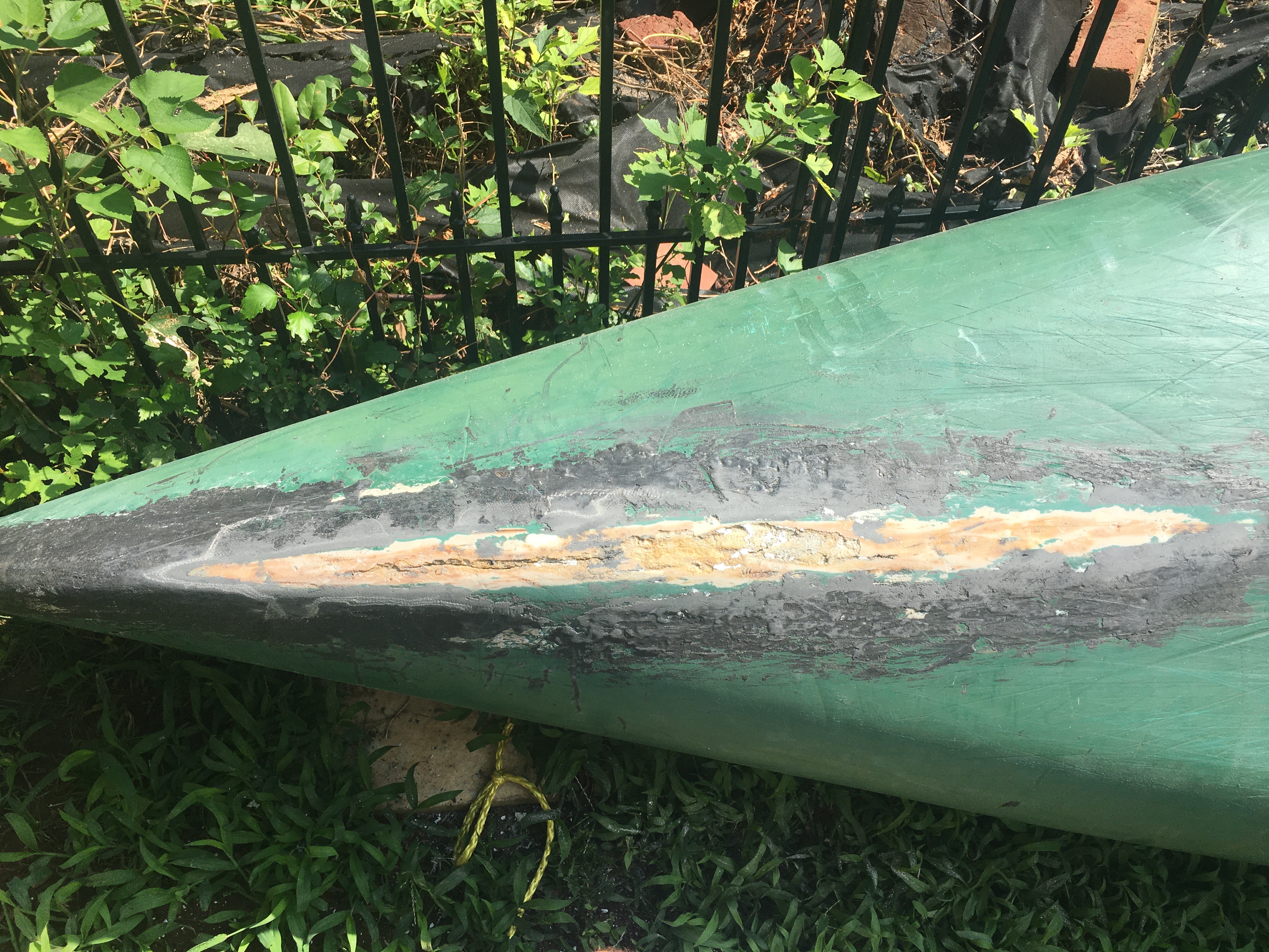 How fix royalex canoe, previous fiberglass / abs slurry / epoxy in the
